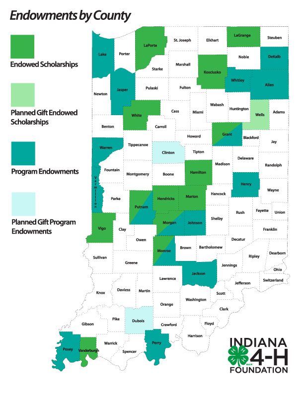 Indiana Endowments by County