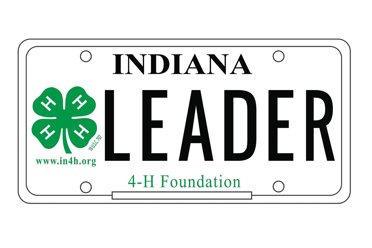 Indiana 4-H specialty license plate